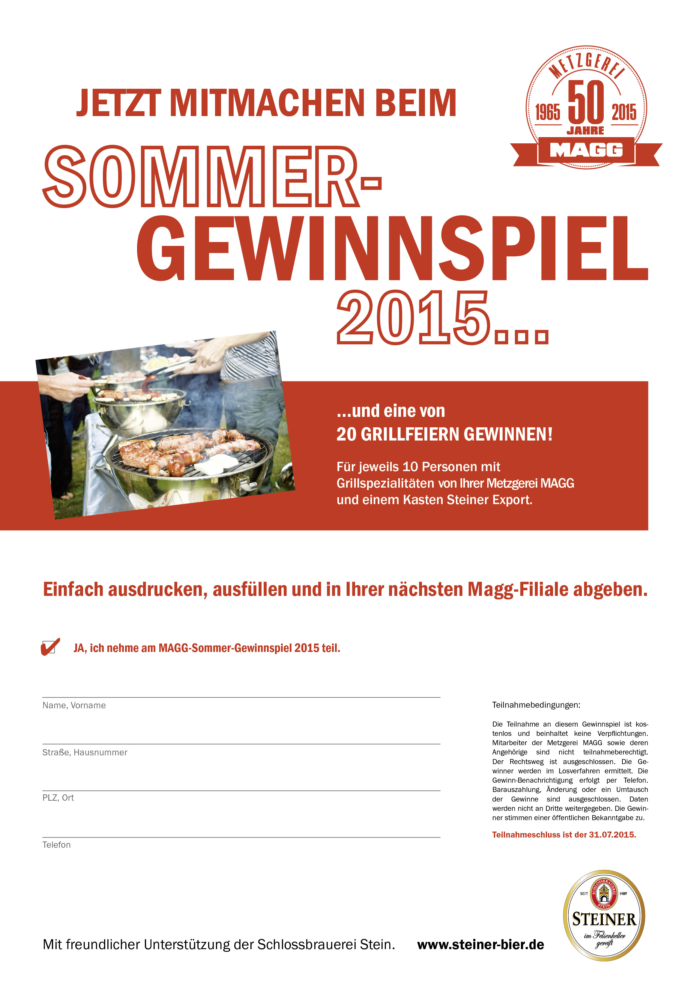 SOMMERGEWINNSPIEL METZGEREI MAGG